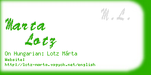 marta lotz business card